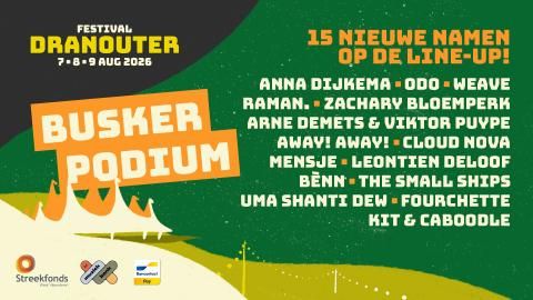 Busker podium van Dranouter festival wordt gevuld